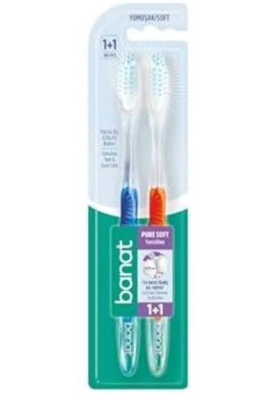 Sensitive 1+1 Diş Fırçası Soft Açık Ahşap