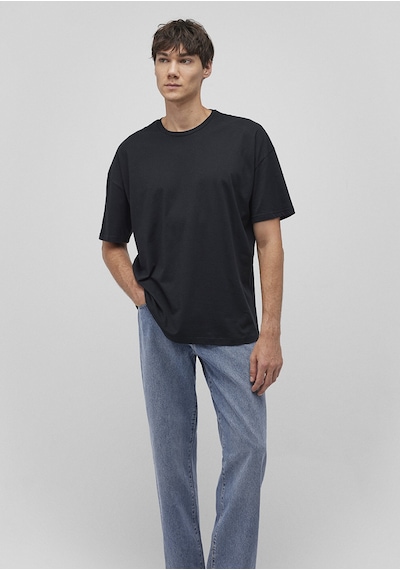 Mavi - 2Li Oversize Basic Tişört Seti 0612162-620 Beyaz
