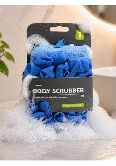 Banyo Lif Süngeri Body Scrubber Köpük Artırıcı Duş Lifi Vücut Temizleme Vchy-6984 Mavi