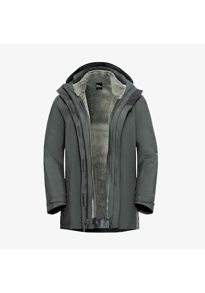 Jack Wolfskin Rotwand 3in1 Kadın Yeşil Ceket A60333
