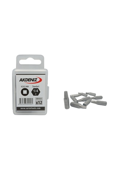 Akdeniz AKD/K225 1/4 Kare No. 2 x 25 MM Bits Uç 24'lü