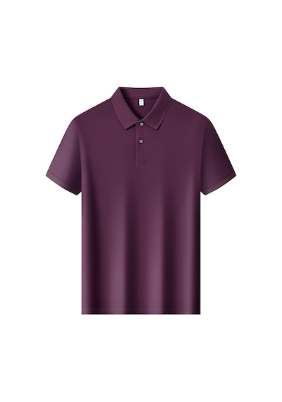 New Performance.arw86819.serintutan-antibakteriyel-yüksek Kalite.düğmeli Polo T.shirt Mor