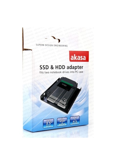 Akasa 2 x 2.5" HDD/SSD Çift Yuvalı 3.5" Dönü  türücü AK-HDA-03