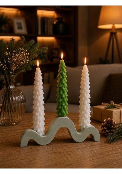 Nordic Forest 3 Lü Mum Seti Yeşil