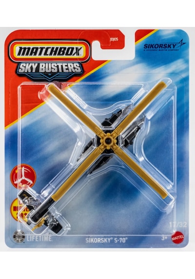 2026 Matchbox Sky Busters Sikorsky S-70 Nadir Model Altın - Siyah