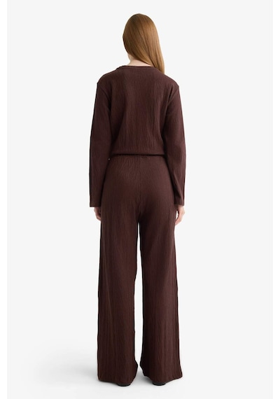 Defacto Wide Leg Geniş Bol Paça Pantolon F6368ax25aubn328 Kahve