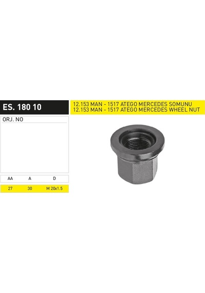 Bijon Somunu M20x1,5 Diş 27 Mm Somun Döner Pullu