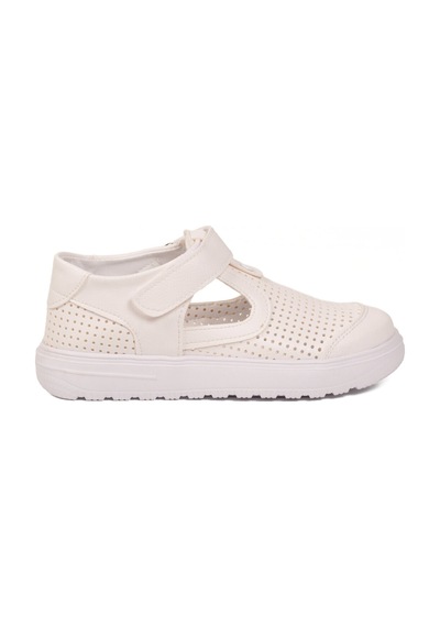 Arzen Beyaz Cırtlı Ortopedik Unisex Çocuk Sandalet Arz 3000 F