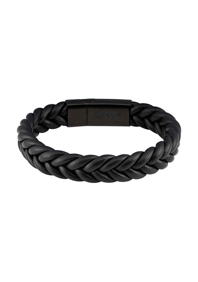 Zippo Braided Leather Bracelet 20cm