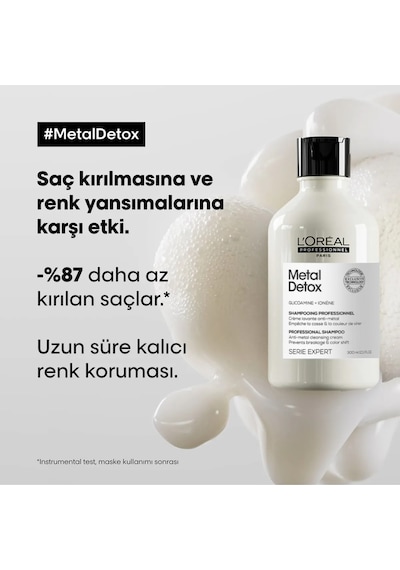 L'Oréal Professionnel Serie Expert Metal Renkli ve Açıcı ile Işlem Görmüş Saçlara Şampuan 300 ML