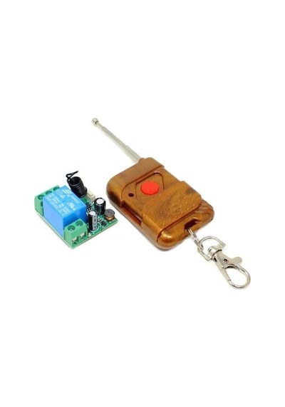 433 Mhz 12v 1 Kanal Kablosuz Rf Alıcılı Röle Modülü Uzaktan Kumandalı Pilli Set