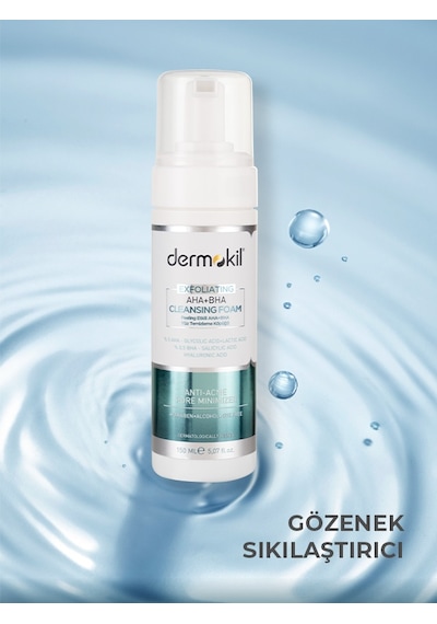 Dermokil Exfoliating Aha+Bha Niacinamide Yüz Temizleme Köpüğü 150 ML