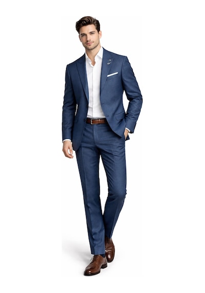 Suitmen Erkek Silim Fit Yelekli Çift Yırtmaçlı Takım Elbise Bgl-st05327 İndigo