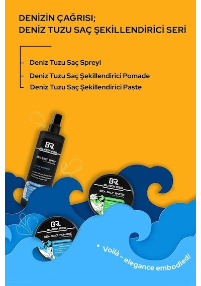 Black Red Sea Salt Spray Orta Tutuşlu Hacimlendirici Uv Deniz Tuzu Saç Spreyi 200 Ml