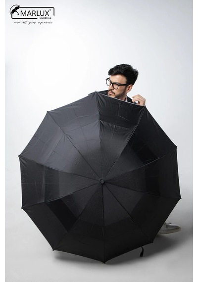 Bosile Siyah Çift Katlı Protokol Unisex Şemsiye M21mar207ckr001