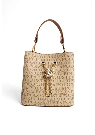 Just Polo Kadın Günlük Kullanıma Uygun Ayarlanabilir Askılı Şık El & Omuz Çantası Shoulder Bag Vizon Taba