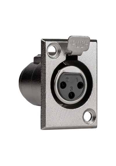 Panel Montajlı 3 Pin XLR Dişi Şase Konnektör