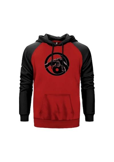 Shorin Ryu Karete Art Kırmızı Renk Reglan Kol Sweatshirt Kırmızı