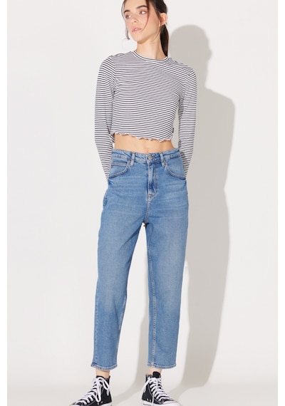Lee Stella Regular Fit Normal Kesim Yüksek Bel Düz Paça Mavi Kadın Esnek Jean Denim Kot Pantolon L31J012404 Mavi