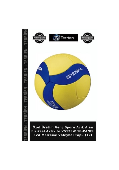 Özel Üretim Genç Sporu Açık Alan Fiziksel Aktivite Vs123w 18-panel Eva Malzeme Voleybol Topu 12 Çok Renkli