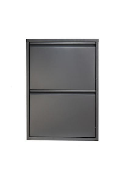 Kaser Metal 2'li Metal Ayakkabılık Antrasit