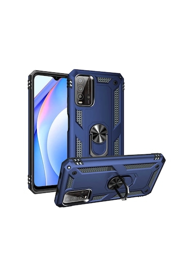 Xiaomi Redmi 9T Kılıf Zore Vega Yüzüklü Standlı Zırh Kılıf