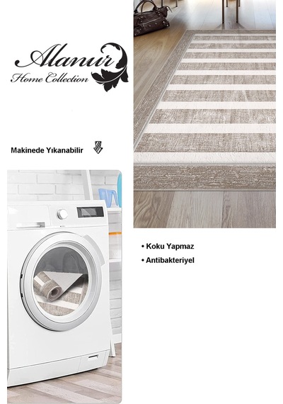 Dekoreko Kaymaz Taban Djt Salon Halısı Trend Modern 1545 Bej
