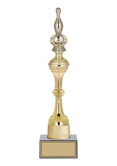 Odak Kupa - Figürlü Kupalar - Bowling / Labut Figürlü Kupalar Fg-031 B - 40 Cm Altın - Beyaz