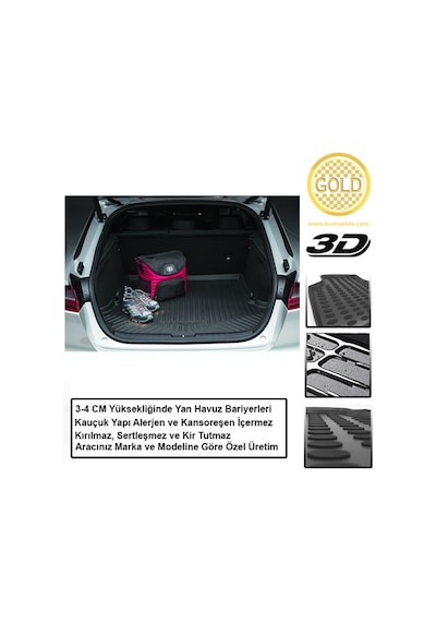 Toyota Uyumlu Corolla 3D Bagaj Havuzu Araca Özel 2007-2013 N11.11580