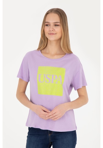 U.S. Polo Assn. Kadın Lila Bisiklet Yaka Tişört 50282904-VR034