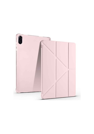 Honor Pad X8a 11 İnç Uyumlu Uyku Modlu Standlı Kalemlikli Trifolding Fuchsia Tablet Kılıfı Kılıf