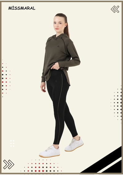 Kadın Taytlı Takım Spor Tunik & Tayt Dalgıç Kumaş Sports And Casual Haki 3060 Haki / Siyah