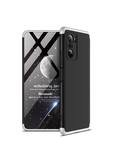 Microsonic Xiaomi Redmi K40 Kılıf Double Dip 360 Protective
