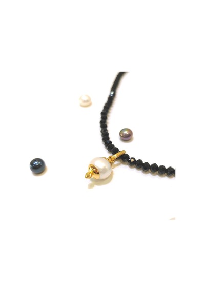 Altın Ürünler 10 - 5 MM Antik İnci Taşlı Kolye Ucu