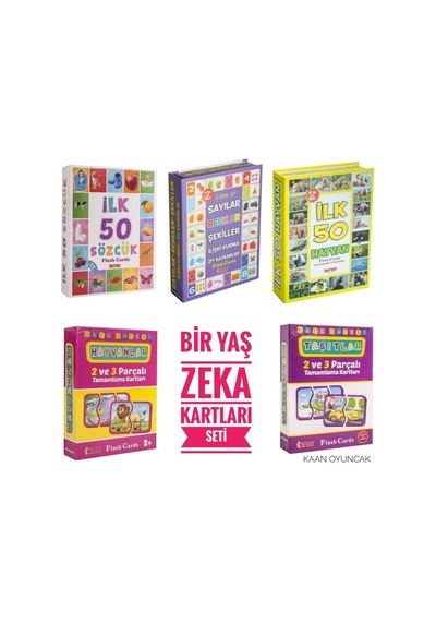 Bebek Zeka Gelişimi Için 5 Flash Kart Seti