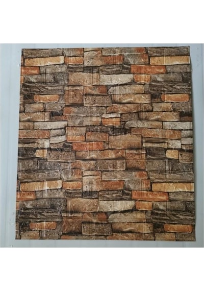 Çok Renkli Taş Kendinden Yapışkanlı Duvar Paneli 70X77 Cm 1 Adet