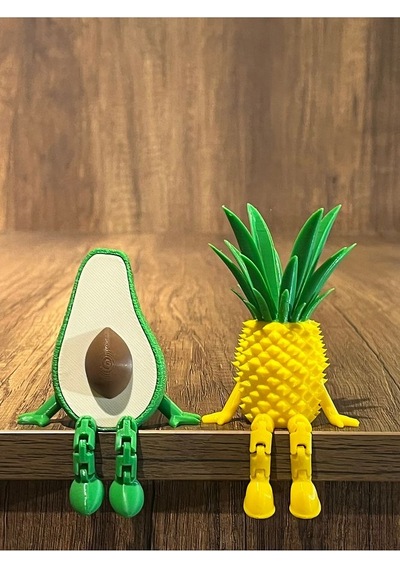 Ananas - Avakado Ayaklı Mini Çift