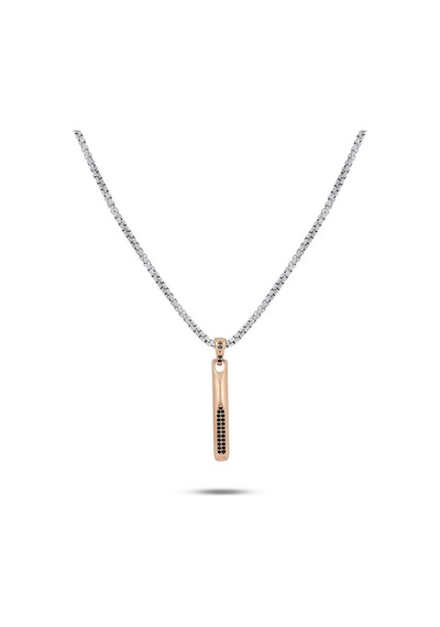 0.30 Karat Laboratuvar Pırlantalı Erkek Kolye Gümüş