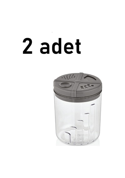 2 Adet Tuzluk Biberlik Baharatlık Qlux 300 Ml Tuzluk Biberlik 3 Kademeli L-00277 Ev Ofis Lokanta Pla Diğer