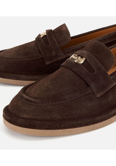 Hotiç Kadın Süet Deri Kahverengi Tokalı Klasik Loafer 01ayh320520a480 01ayh320520a480