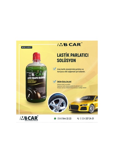 Mb Flex Car Lastik Parlatıcı Solüsyon 0.5Lt