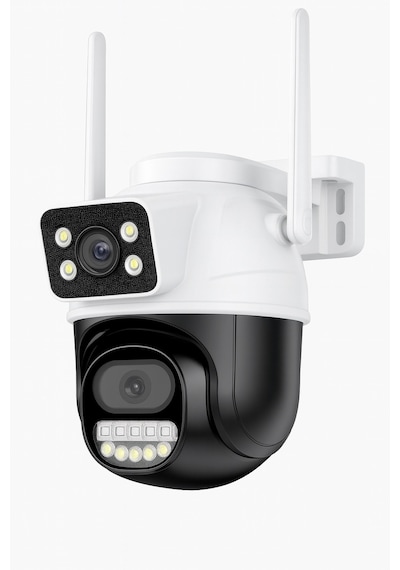 3mp+3mp Çift Lensli Wifi Ptz Kamera 360 Gece Görüş Ip66 Su Geçirmez İki Yönlü Ses Kamera