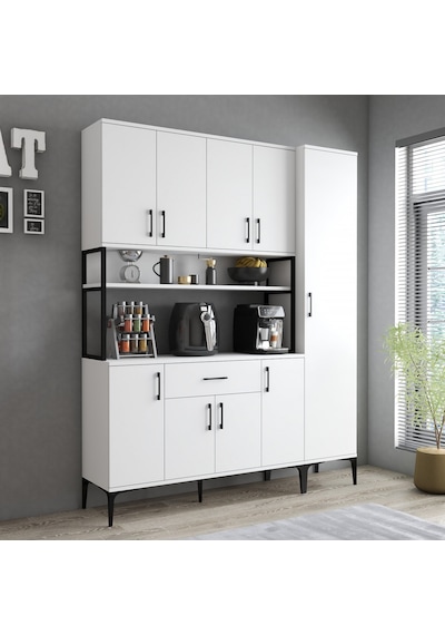 Tanmob Mdl0501 Alt Üst Tek Kapılı Çok Amaçlı Dolap 8 Kapaklı Çekm Tanmob Mdl0501 Alt Üst Tek Kapılı Çok Amaçlı Dolap 8 Kapaklı Çekm