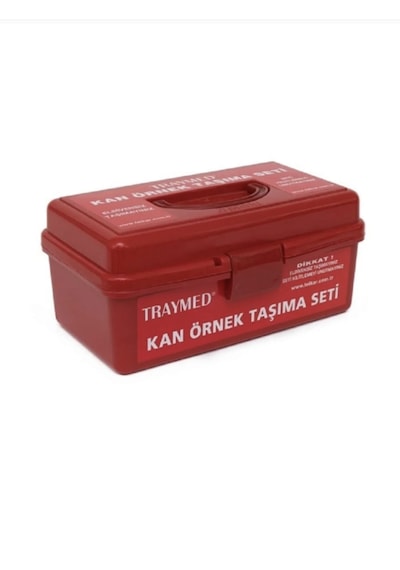 Traymed 16 Adet Kan Örnek Taşıma Seti- Kırmızı