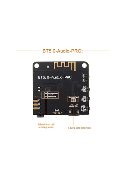 Vhm Bt5.0 Pro Bluetooth Ses Alıcı Kartı Bluetooth 5.0 Mp3 Modülü Pro Mikrofonlu