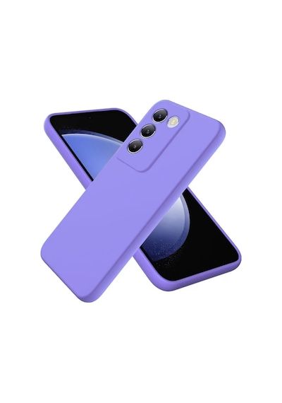 Vivo V30 Lite Uyumlu Silikon Kılıf - Kamera Korumalı Esnek Pastel Renk Kapak - Lila