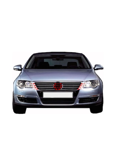 Vw Volkswagen Passat B6 3c Uyumlu Sedan Ön Panjur 8 Parça 2005-2012 Paslanmaz Krom