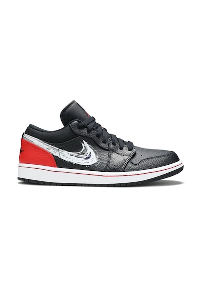Nike Jordan 1 Low Brushstroke Swoosh Basketbol Ayakkabısı Da4659-001 Siyah