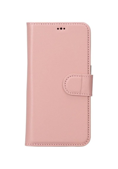Apple Uyumlu iPhone 15 Pro Deri Cüzdanlı Kılıf Mwwn Nu2 Pembe