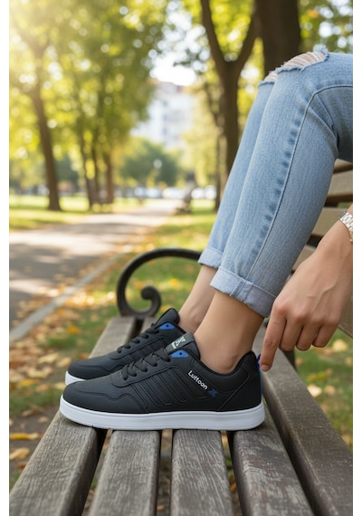 Enoch Kadın Casual Sneaker Comfort Taban Günlük Yürüyüş Ayakkabısı Siyah Beyaz
